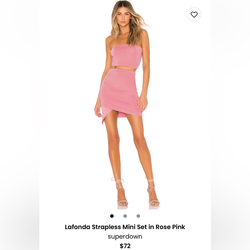 Superdown Strapless Mini Set Size Medium Worn Onl… - image 1